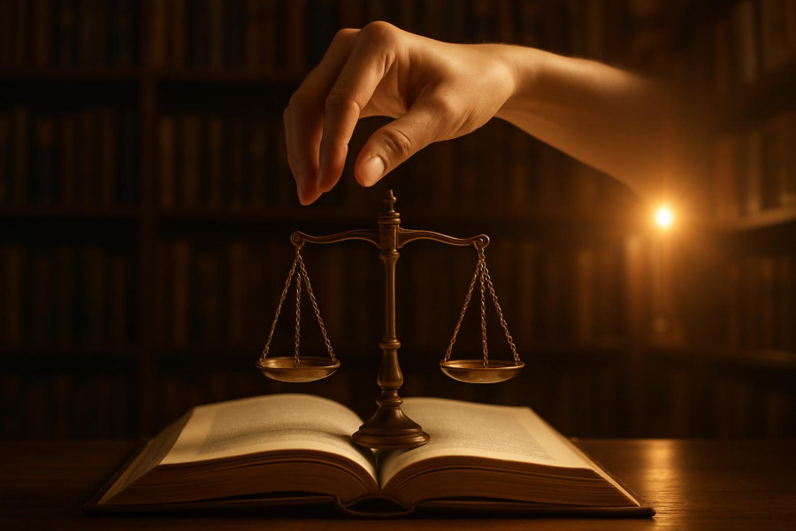 Justice scales held over law book, symbolizing FBT Gibbons LLP merger