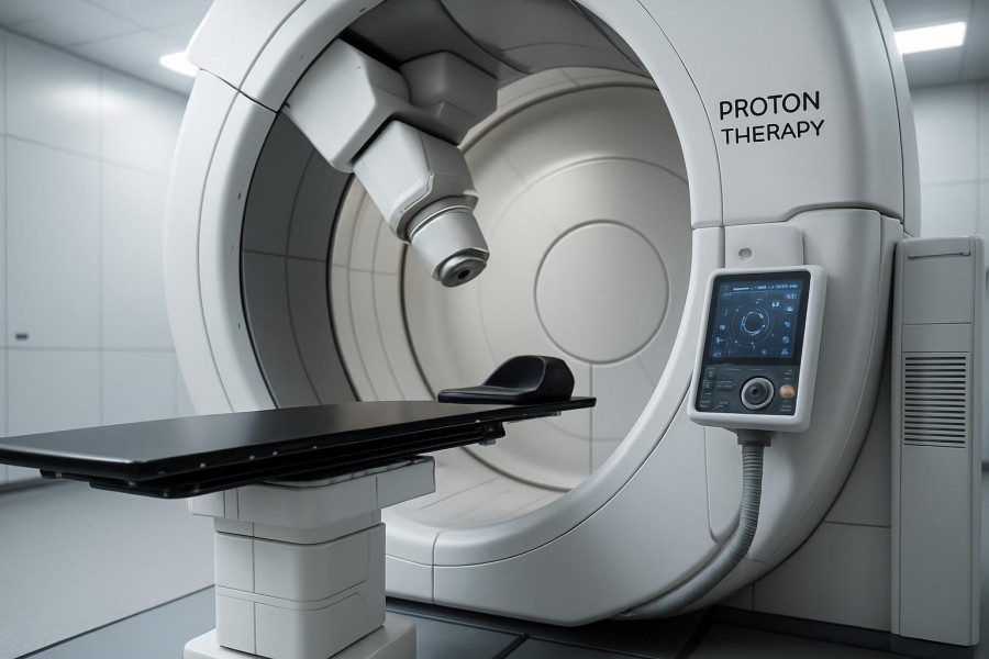 Advanced New Jersey proton therapy system in a modern clinical setting.