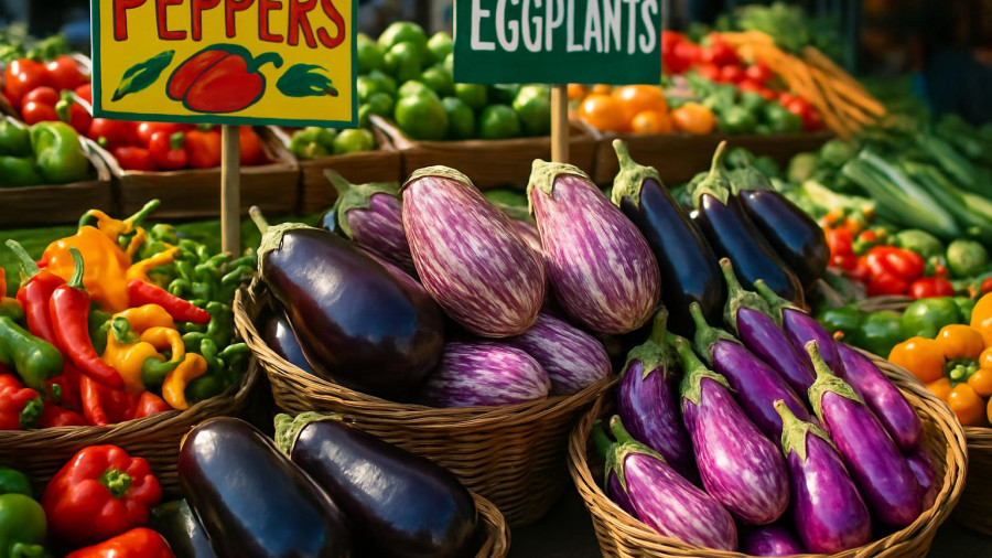 Vibrant display at New Jersey Fall Winter Farmers Markets 2025 with fresh vegetables.