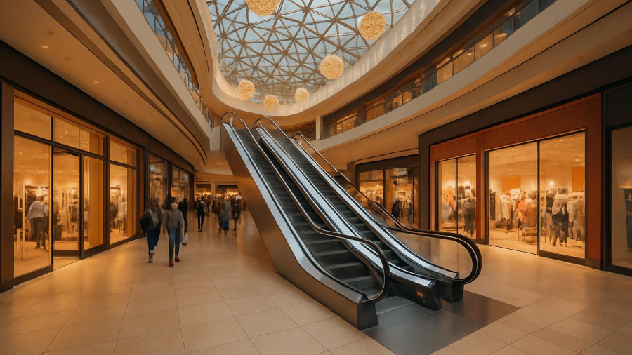 New Jersey business mall showcasing modern architecture