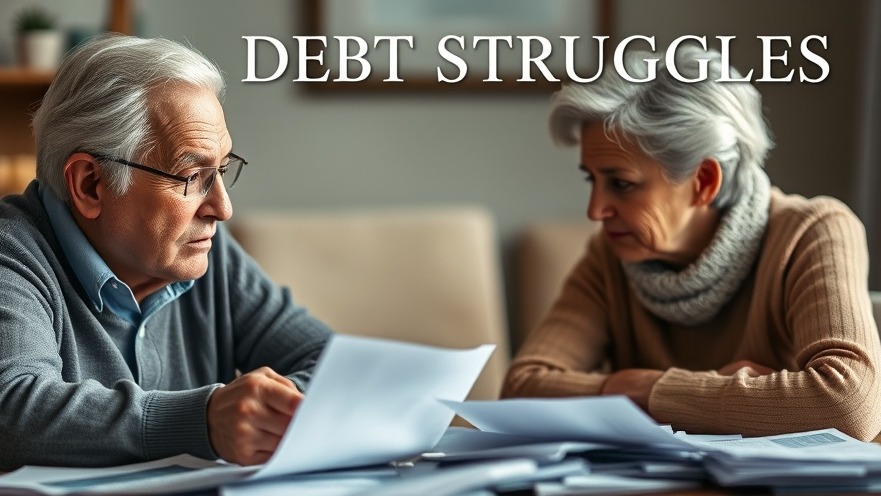 Elderly couple facing debt struggles, highlighting senior financial health concerns.