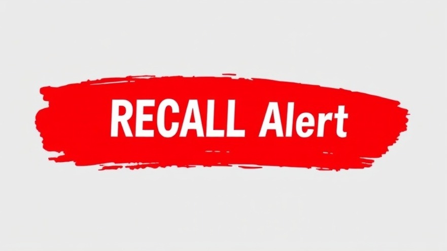 Bold red brush stroke with 'RECALL Alert' text highlighting product safety awareness.