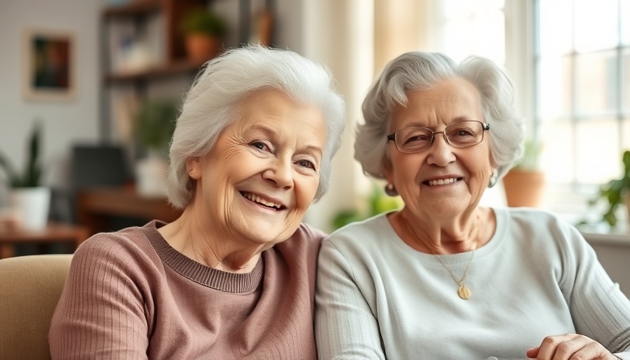 Smiling women in a nursing home, reflecting care and warmth.