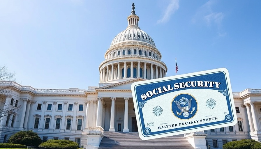 AARP social security advocacy symbolized by Capitol and card design.