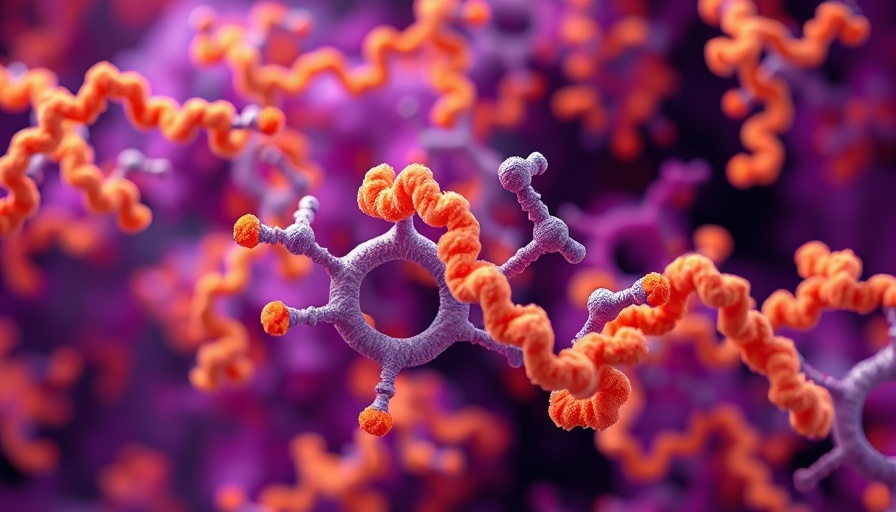 Higher education Alzheimer's disease molecular representation in 3D.