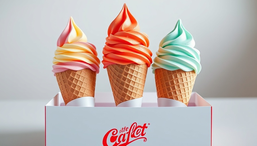 Friendly's ice cream cones in a branded box, indoor setting.