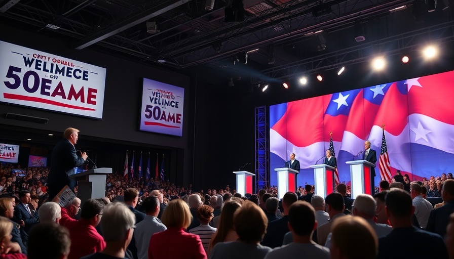 Candidates on stage at New Jersey gubernatorial election 2025 debate.