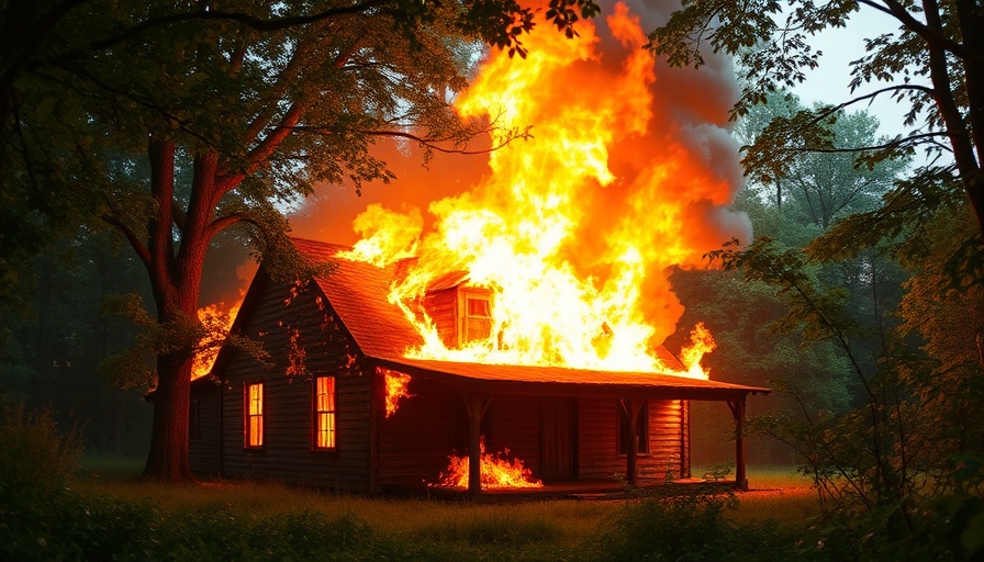 Fire engulfs abandoned home in Morris County's lush forest