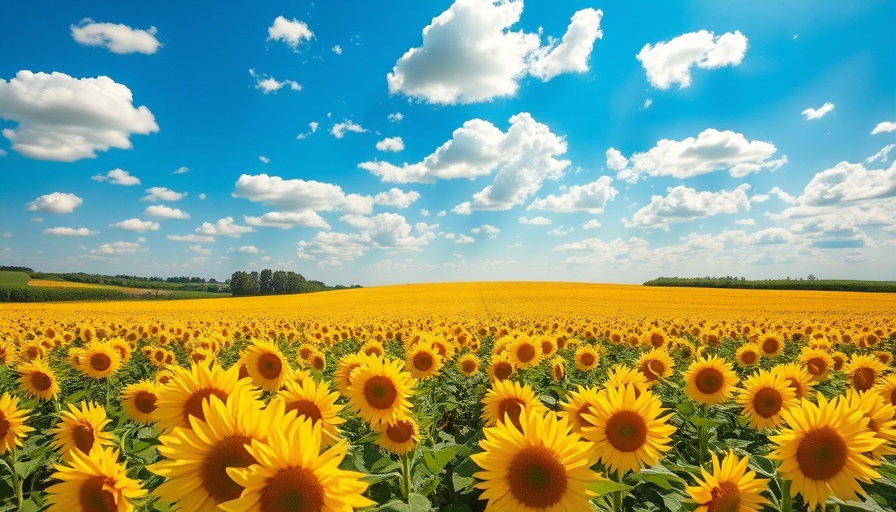 Sunflower field under blue sky for New Jersey Events August 8-10 2025.