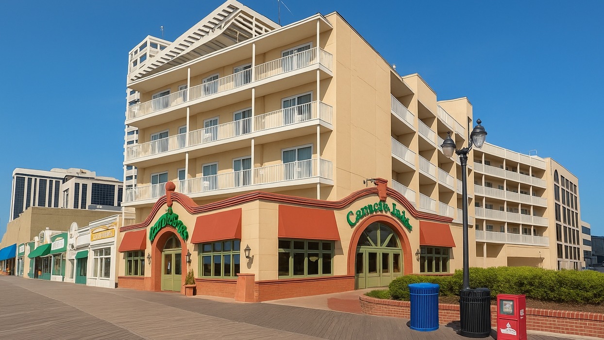 Boutique hotel 'Seahaus Hotel' on Atlantic City Boardwalk featuring Cucina Del Mar.