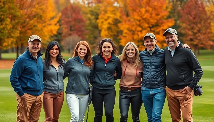 Group at golf course symbolizing 'Happy Gilmore 2' production.