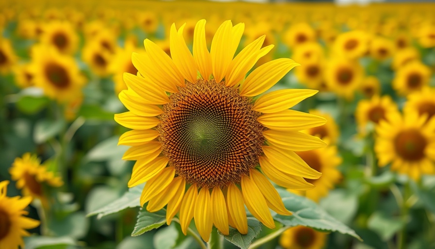 Sunflower field in New Jersey, August event view.