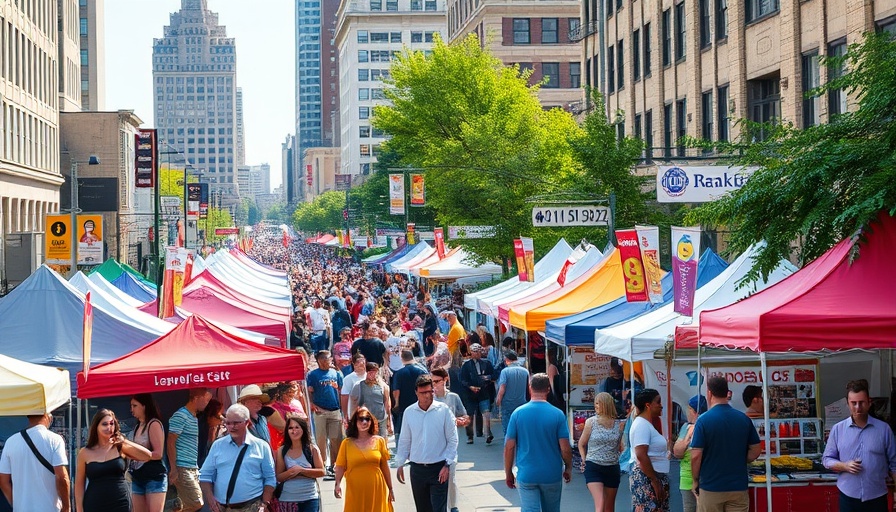 Vibrant view of a street festival in Jersey City for New Jersey September Festivals 2025.