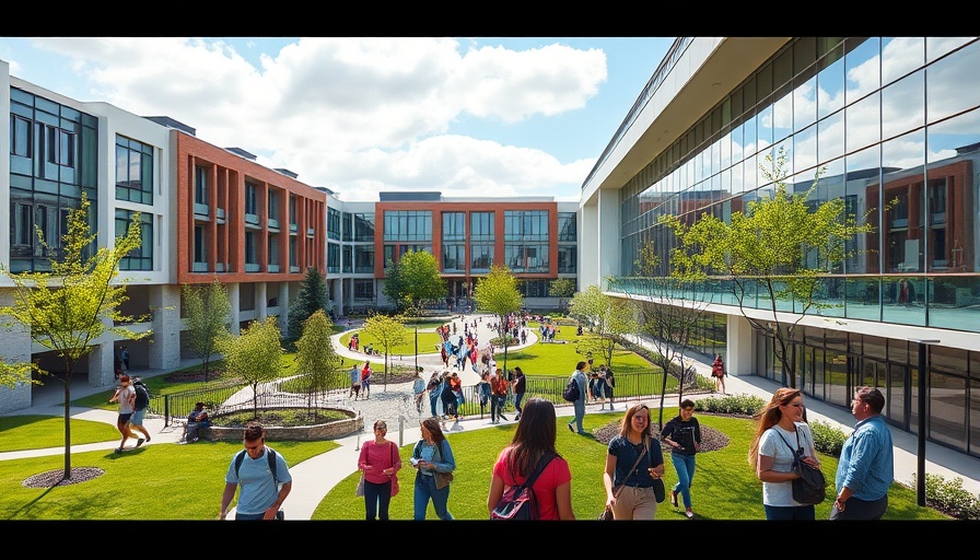 Vibrant campus scene at Sussex County Community College focusing on lifelong learning.