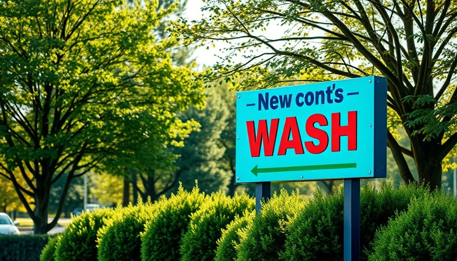 Eco-Friendly Car Wash Hackettstown announcement with trees.