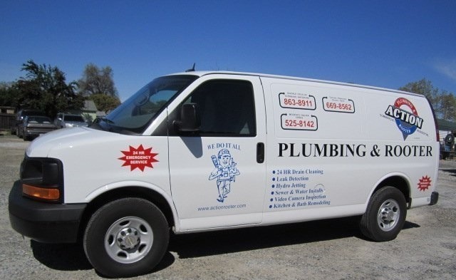Rooter service van.