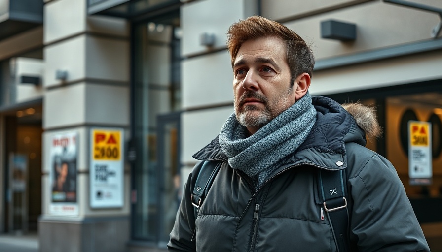 Man outside Brooklyn housing, pondering affordable housing expiration.