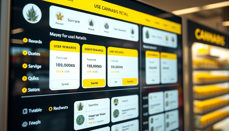 Digital interface showcasing cannabis retail loyalty program.