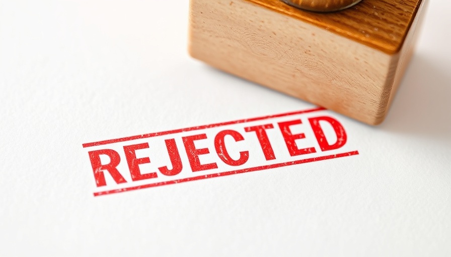 Close-up of rejected stamp with red imprint on paper, Fludrocortisone Study Rejection.