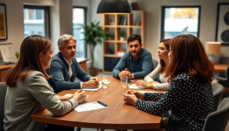 Support group meeting discussing Mild Cognitive Impairment.