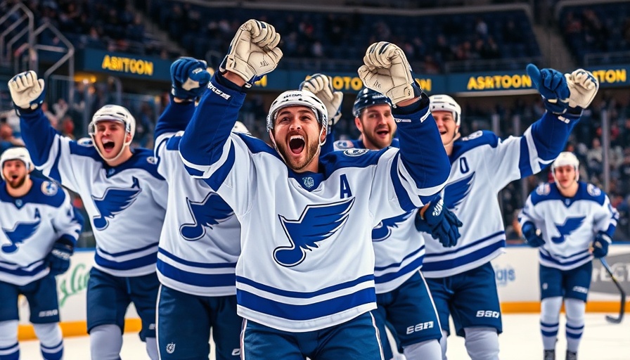 Saskatoon Blades team celebrates victory on the ice.