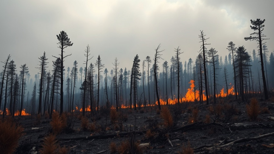 Saskatchewan forestry industry impact of wildfires, scorched forest.