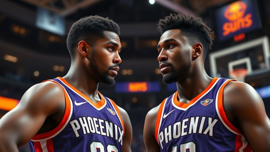 Phoenix Suns players strategize during game amid Jalen Green injury news.