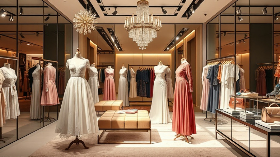 Elegant fashion showroom showcasing womens beauty techniques.