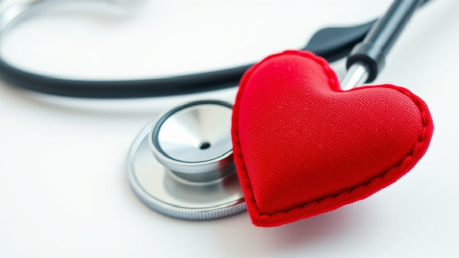 Stethoscope with red heart symbolizing sustainable growth in healthcare.