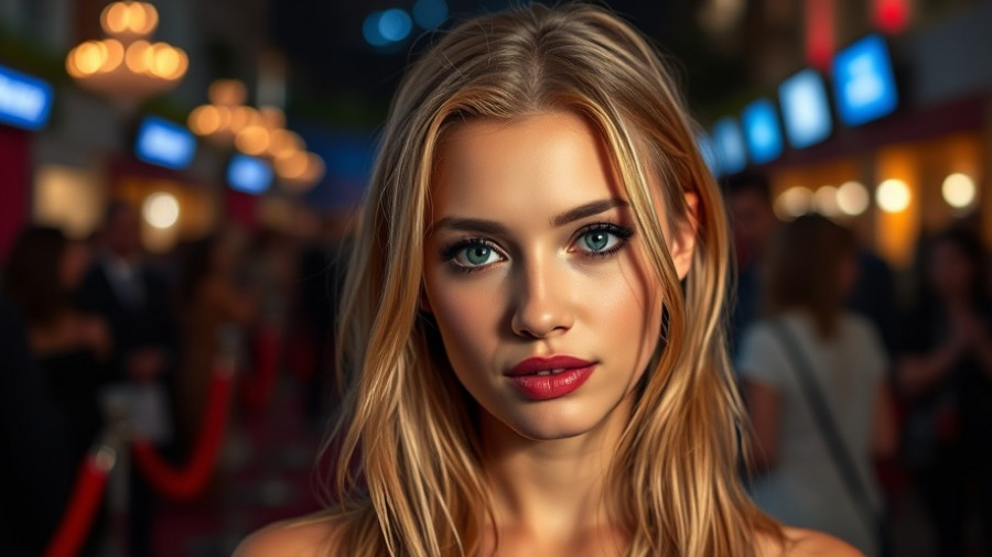 Blonde hair color change at red carpet event.