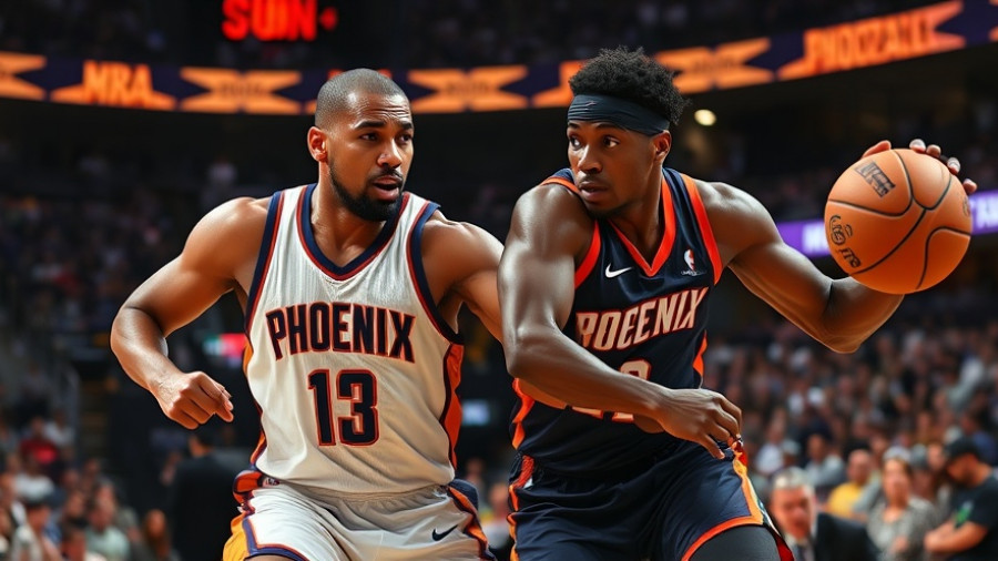 Phoenix Suns gritty defense against opponent on the court.
