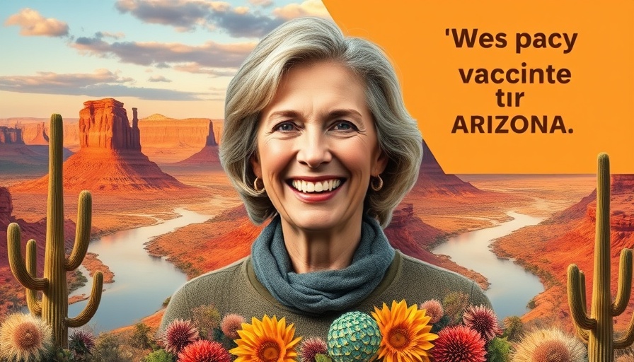 Inspirational poster with Arizona healthcare director and quote.