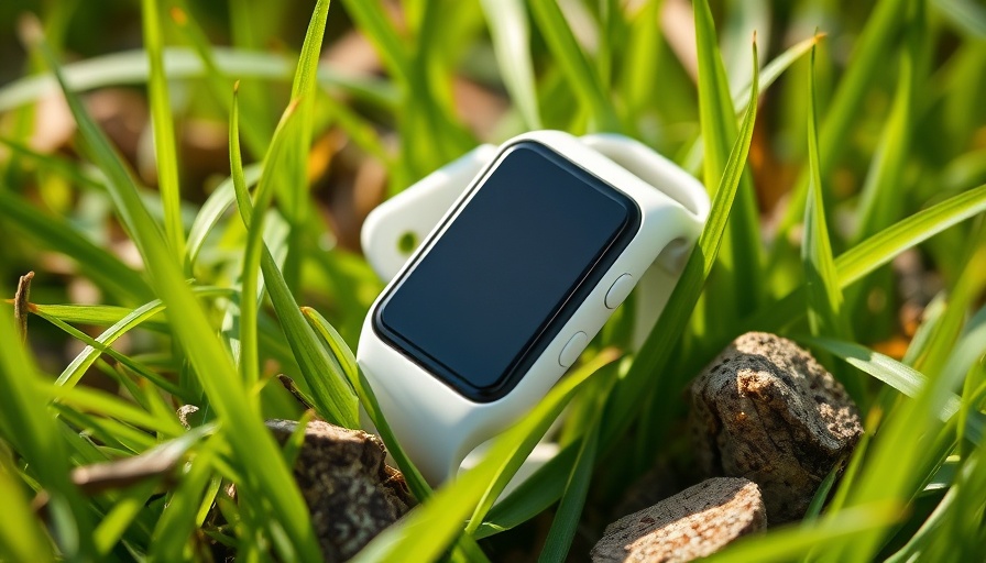Use fitness trackers to enhance performance and wellbeing with a sleek white tracker on grass.