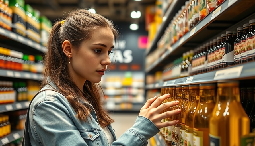 Young woman checks seed oil in supermarket aisle. Are seed oils bad for you?