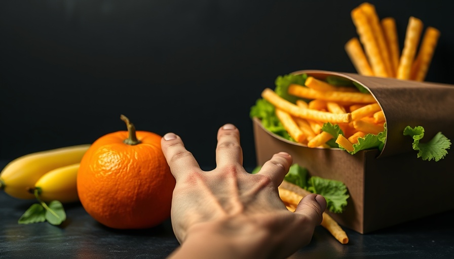 Stop Tracking Macros: Juxtaposition of fresh produce and fast food.