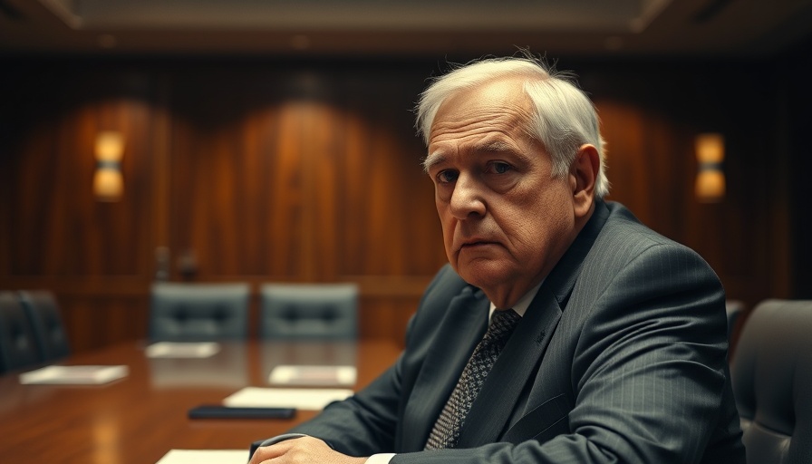 Elderly man serious at conference, related to MAHA Report Children Mental Health.