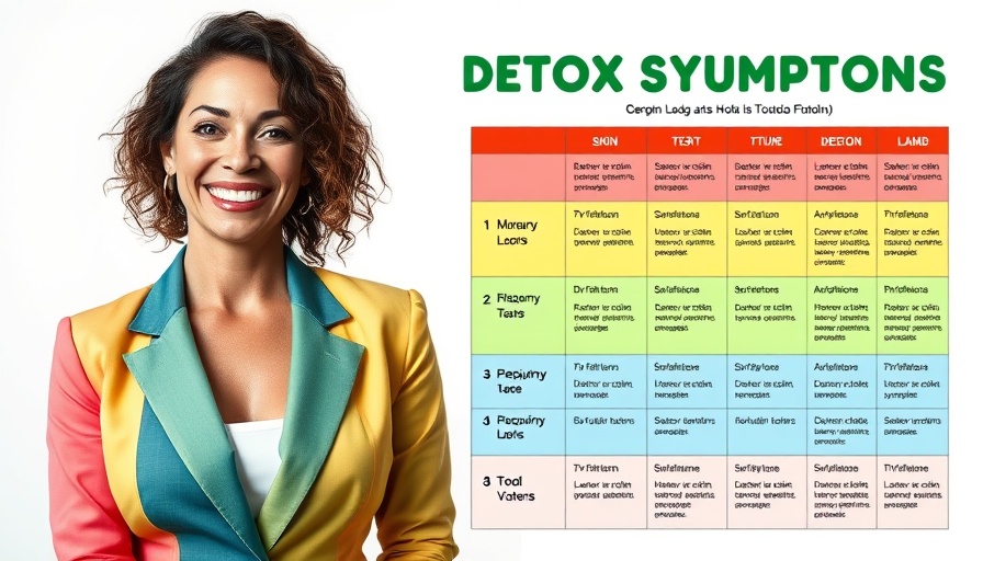 Collage discussing bleach treatment for autism with a woman and a detox chart.