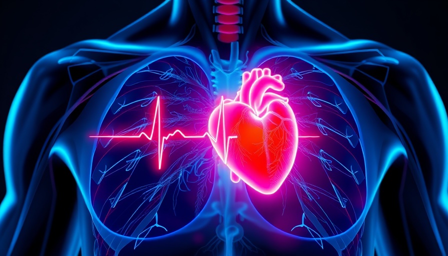 Illustration of life-saving heart treatments concept with glowing heart.