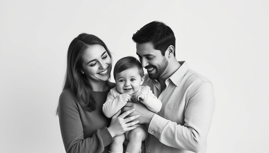 Family portrait conveying harmony and togetherness, mental health and wellness tips.