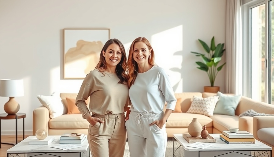 Meditation and Lifestyle Changes: Two smiling women in cozy, modern living room.