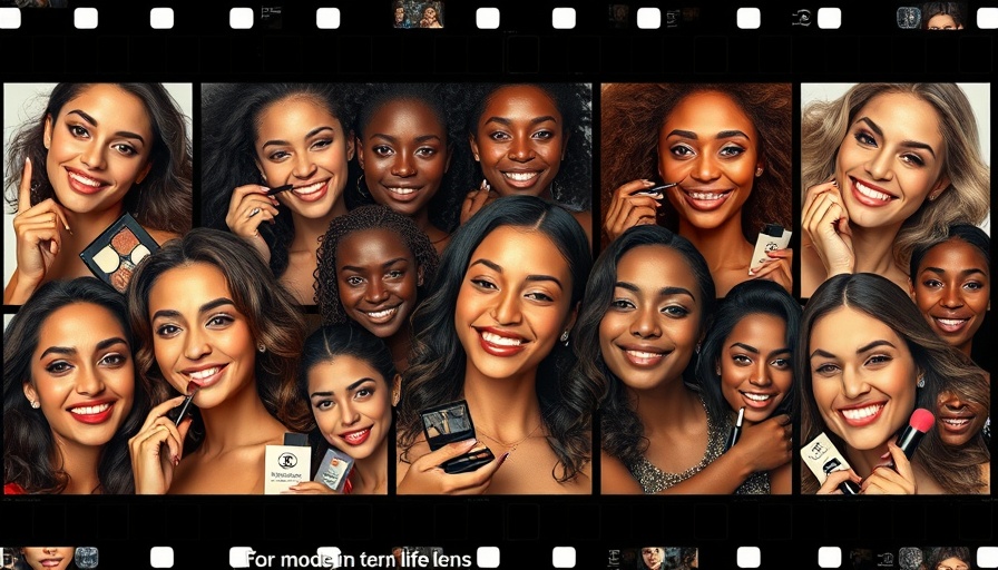 Collage displaying Chanel beauty products in use by diverse individuals