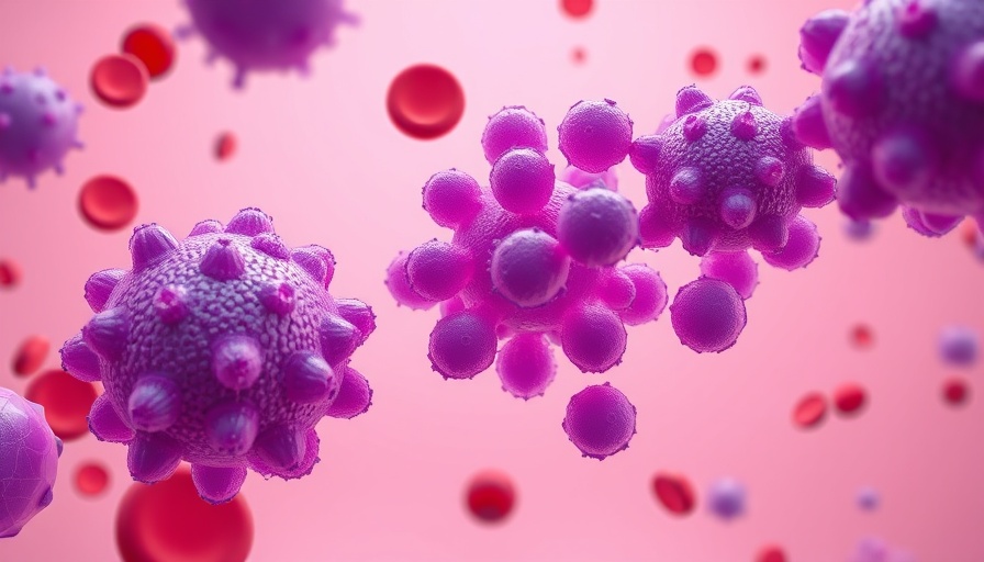 Medical illustration of cell interactions related to Pola-R-GemOx survival benefits in DLBCL.