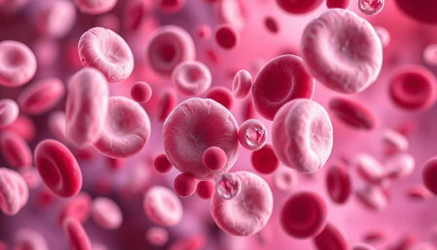Illustration of blood cells in Asciminib in Chronic-Phase CML Treatment.