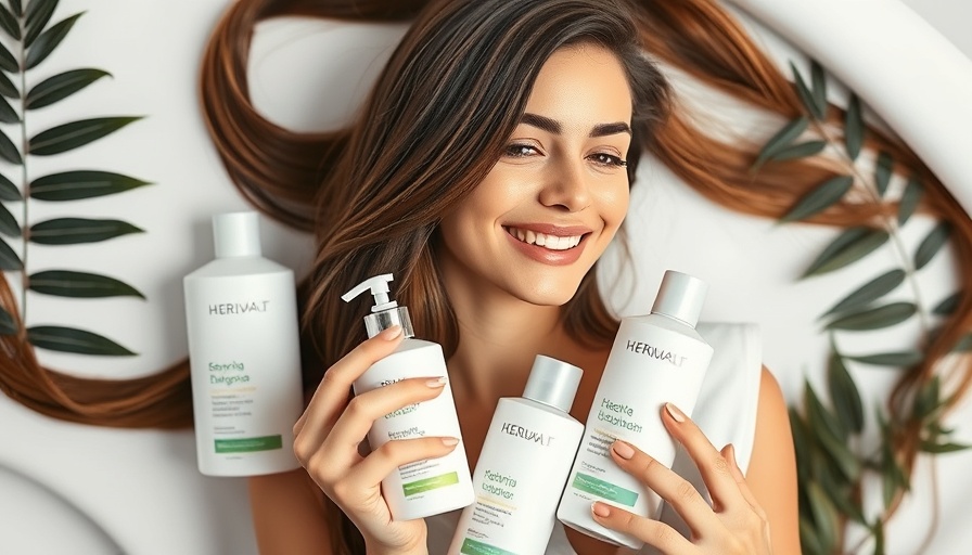 Best shampoos and conditioners for dry hair display with smiling woman.