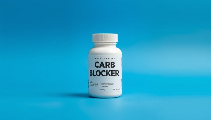 Carb blocker supplement bottle for weight loss.