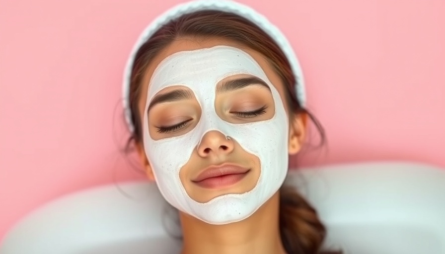 Woman with facial mask for best anti-aging wrinkle cream application.