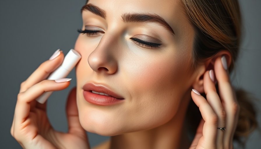 Woman applying anti-aging skincare routine, close-up.