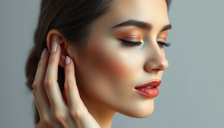 Serene woman showcasing beauty tips with natural elegance.