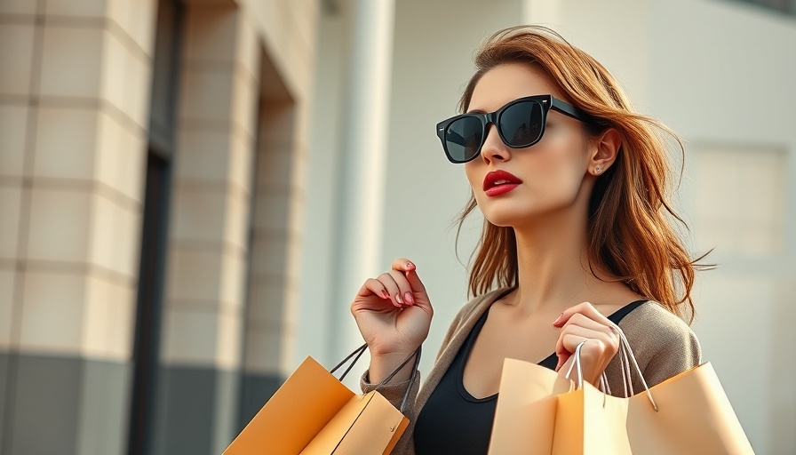 Stylish woman shopping, showcasing post-surgery beauty confidence.