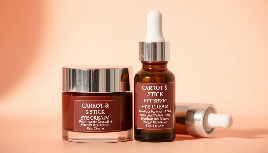 Carrot & Stick Eye Cream and Serum for crepey skin relief.